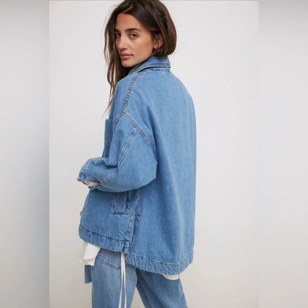 We The Free Light Blue Denim Jean Jacket - Picture 2 of 6